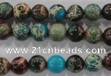 CDT802 15.5 inches 8mm round dyed aqua terra jasper beads wholesale