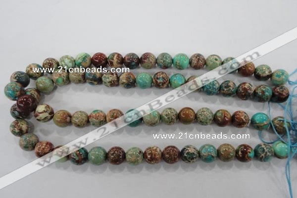 CDT805 15.5 inches 12mm round dyed aqua terra jasper beads wholesale