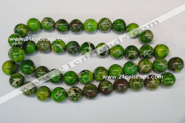 CDT84 15.5 inches 18mm round dyed aqua terra jasper beads