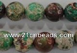 CDT855 15.5 inches 14mm round dyed aqua terra jasper beads wholesale