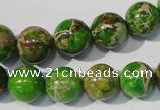 CDT922 15.5 inches 12mm round dyed aqua terra jasper beads