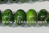 CDT928 15.5 inches 12*18mm rondelle dyed aqua terra jasper beads