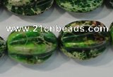 CDT966 15.5 inches 18*25mm star fruit shaped dyed aqua terra jasper beads