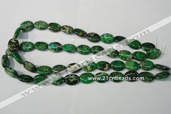 CDT972 15.5 inches 13*18mm oval dyed aqua terra jasper beads