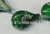 CDT980 15.5 inches 19*29mm petal shaped dyed aqua terra jasper beads