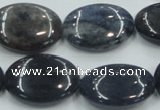 CDU01 15.5 inches 18*25mm oval natural blue dumortierite beads