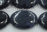 CDU02 15.5 inches 22*30mm oval natural blue dumortierite beads