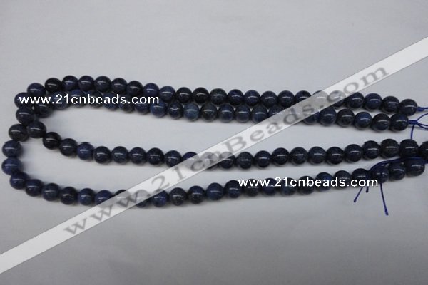 CDU102 15.5 inches 8mm round blue dumortierite beads wholesale