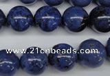 CDU105 15.5 inches 14mm round blue dumortierite beads wholesale