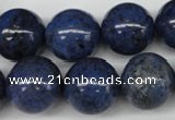 CDU107 15.5 inches 18mm round blue dumortierite beads wholesale