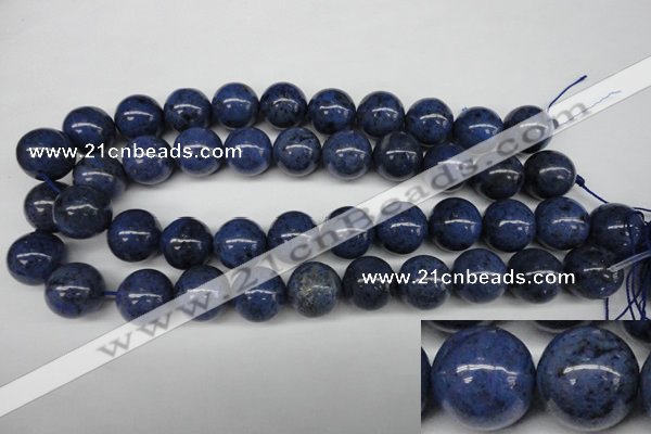 CDU107 15.5 inches 18mm round blue dumortierite beads wholesale