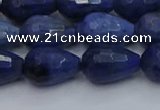 CDU214 15.5 inches 10*15mm faceted teardrop blue dumortierite beads