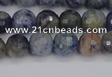 CDU310 15.5 inches 8mm faceted round blue dumortierite beads