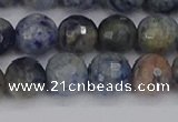 CDU311 15.5 inches 10mm faceted round blue dumortierite beads