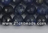 CDU318 15.5 inches 10mm faceted round blue dumortierite beads