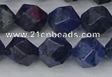 CDU333 15.5 inches 12mm faceted nuggets blue dumortierite beads