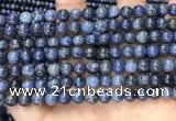 CDU351 15.5 inches 6mm round blue dumortierite beads wholesale