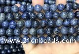 CDU353 15.5 inches 10mm round blue dumortierite beads wholesale