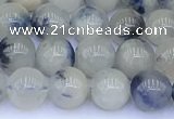 CDU375 15.5 inches 6mm round natural blue dumortierite beads