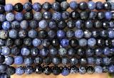 CDU401 15 inches 6mm faceted round dumortierite beads wholesale