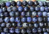 CDU403 15 inches 10mm faceted round dumortierite beads wholesale