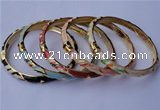 CEB05 5pcs 6mm width gold plated alloy with enamel bangles wholesale