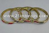 CEB109 7mm width gold plated alloy with enamel bangles wholesale
