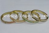 CEB112 7mm width gold plated alloy with enamel bangles wholesale