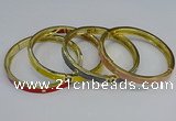 CEB113 7mm width gold plated alloy with enamel bangles wholesale