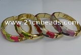 CEB120 16mm width gold plated alloy with enamel bangles wholesale