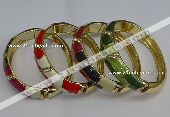 CEB122 16mm width gold plated alloy with enamel bangles wholesale