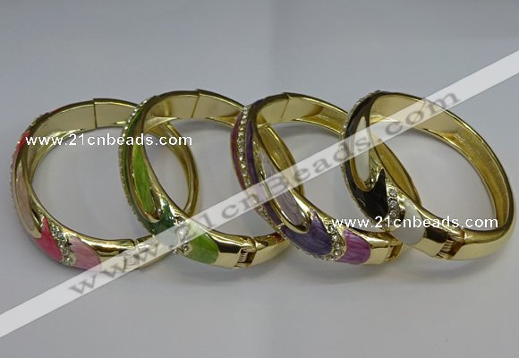 CEB124 16mm width gold plated alloy with enamel bangles wholesale