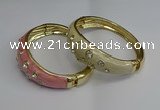 CEB125 16mm width gold plated alloy with enamel bangles wholesale