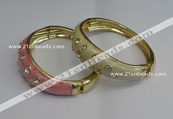 CEB125 16mm width gold plated alloy with enamel bangles wholesale