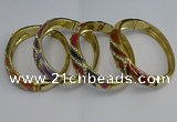 CEB126 16mm width gold plated alloy with enamel bangles wholesale