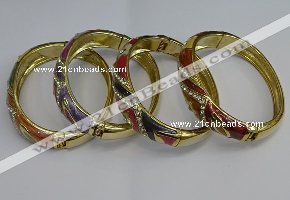 CEB126 16mm width gold plated alloy with enamel bangles wholesale