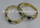 CEB127 16mm width gold plated alloy with enamel bangles wholesale