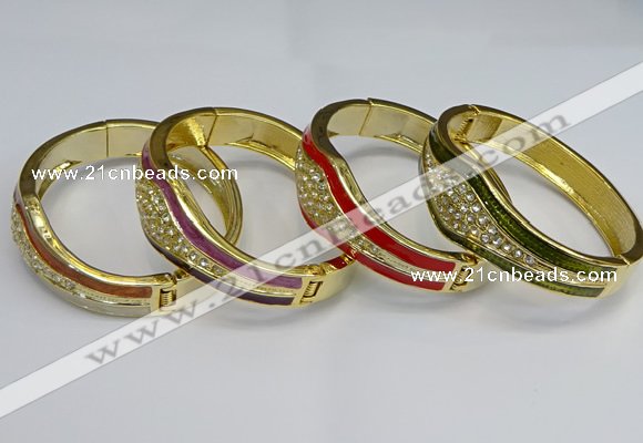 CEB129 22mm width gold plated alloy with enamel bangles wholesale