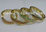 CEB130 17mm width gold plated alloy with enamel bangles wholesale