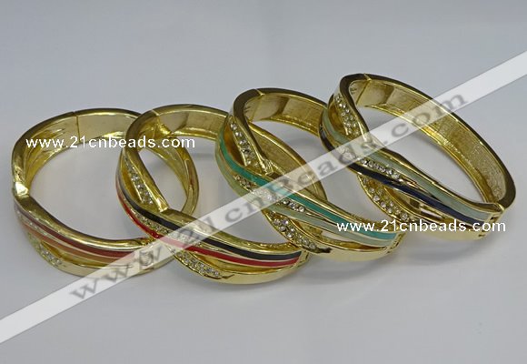 CEB130 17mm width gold plated alloy with enamel bangles wholesale