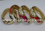 CEB136 26mm width gold plated alloy with enamel bangles wholesale