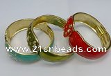 CEB138 28mm width gold plated alloy with enamel bangles wholesale