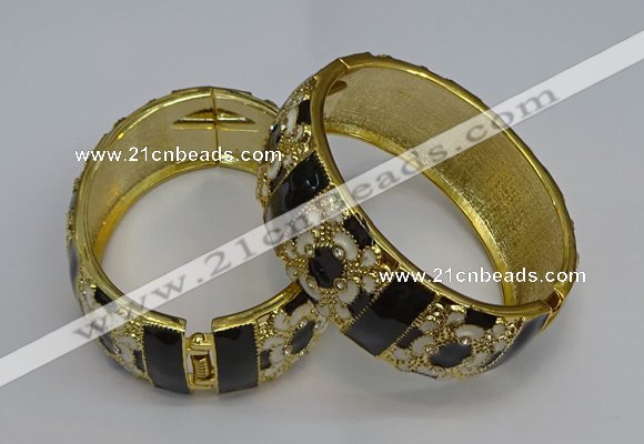 CEB140 24mm width gold plated alloy with enamel bangles wholesale
