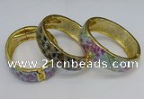 CEB141 20mm width gold plated alloy with enamel bangles wholesale