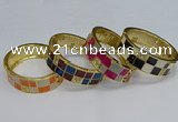 CEB142 20mm width gold plated alloy with enamel bangles wholesale