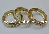 CEB143 18mm width gold plated alloy with enamel bangles wholesale