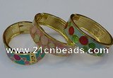 CEB146 19mm width gold plated alloy with enamel bangles wholesale