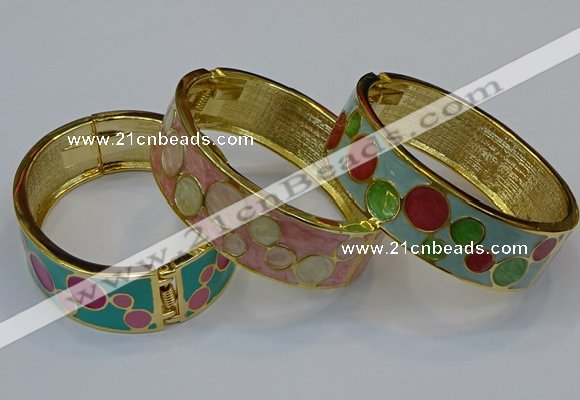 CEB146 19mm width gold plated alloy with enamel bangles wholesale