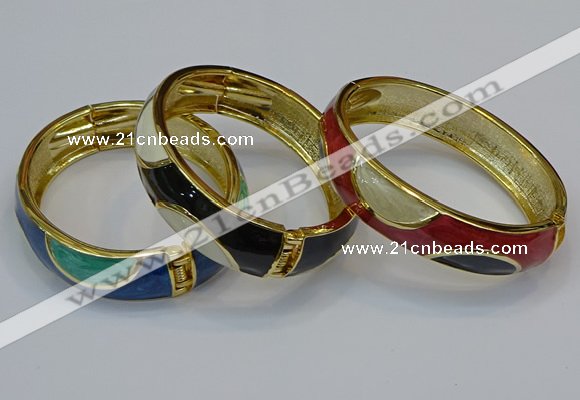 CEB148 15mm width gold plated alloy with enamel bangles wholesale