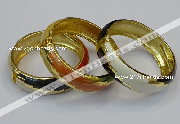 CEB151 19mm width gold plated alloy with enamel bangles wholesale